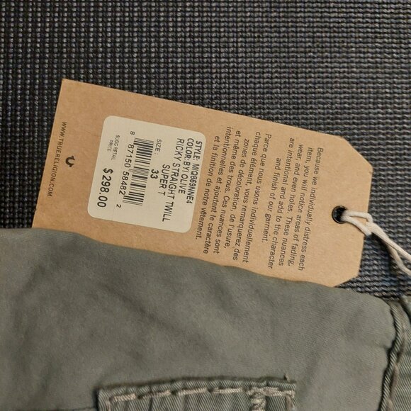 TRUE RELIGION RICKY Men's Relaxed Straight Leg Jeans Pants - Picture 9 of 14